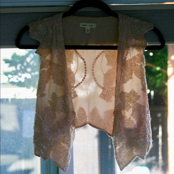 [Silence + Noise] Beaded Cropped Vest- Soft Pink - Picture 4 of 6